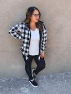 Risen See You Soon Fray Hooded Flannel-Jackets-Krush Kandy, Women's Online Fashion Boutique Located in Phoenix, Arizona (Scottsdale Area)