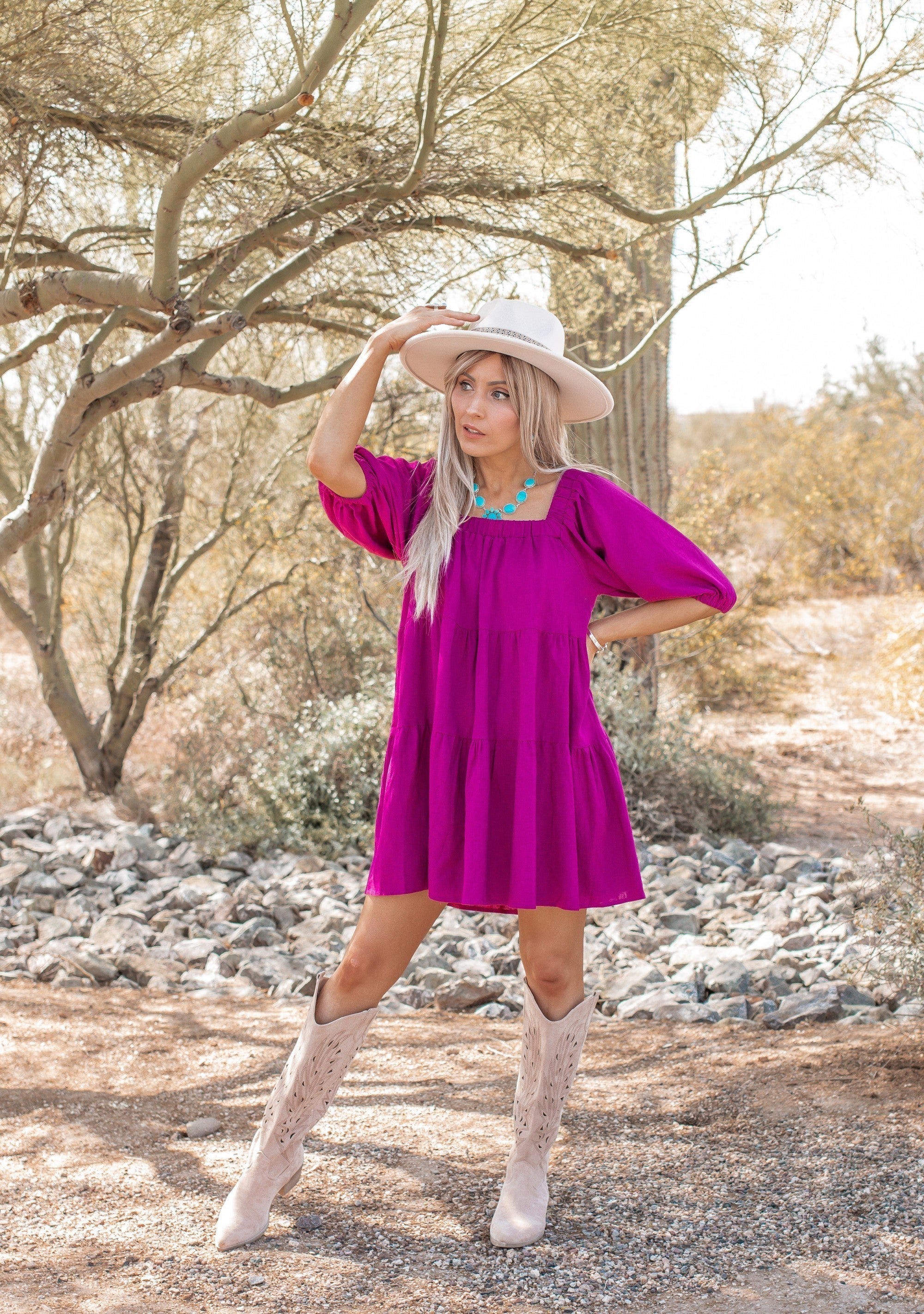 (2 Colors) A Good View Square Neck Linen Babydoll Dress-Dresses-Krush Kandy, Women's Online Fashion Boutique Located in Phoenix, Arizona (Scottsdale Area)