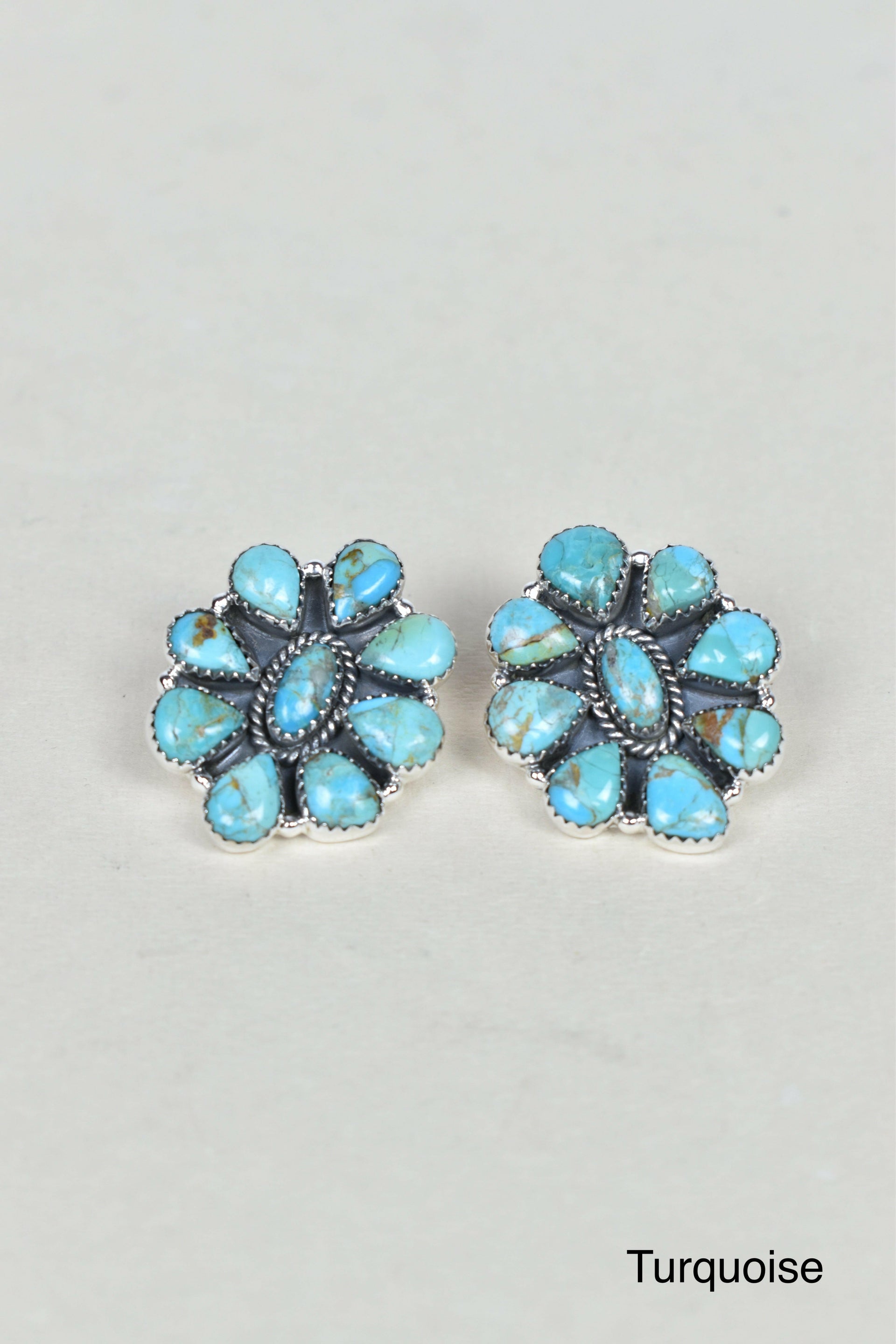 Stone Blossom Sterling Silver Earrings-Stud Earrings-Krush Kandy, Women's Online Fashion Boutique Located in Phoenix, Arizona (Scottsdale Area)