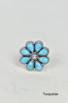 A Daisy A Day Keeps The Blues Away Ring-Cluster Rings-Krush Kandy, Women's Online Fashion Boutique Located in Phoenix, Arizona (Scottsdale Area)