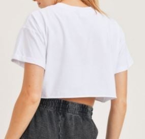 MONO B: Essential Boxy Cropped Tee-Short Sleeve Tops-Krush Kandy, Women's Online Fashion Boutique Located in Phoenix, Arizona (Scottsdale Area)