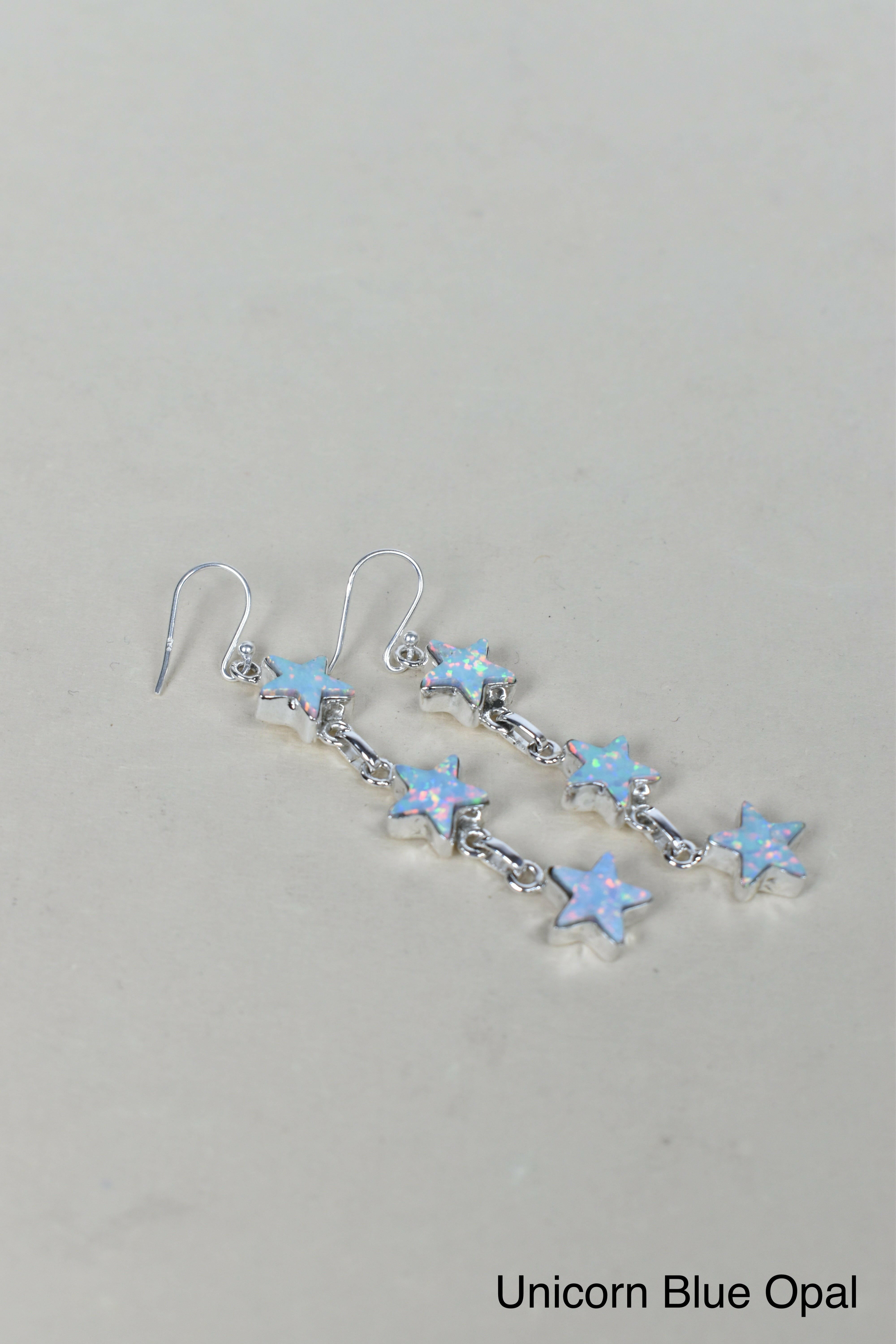 3 Star General Sterling Silver Earrings-Drop Earrings-Krush Kandy, Women's Online Fashion Boutique Located in Phoenix, Arizona (Scottsdale Area)