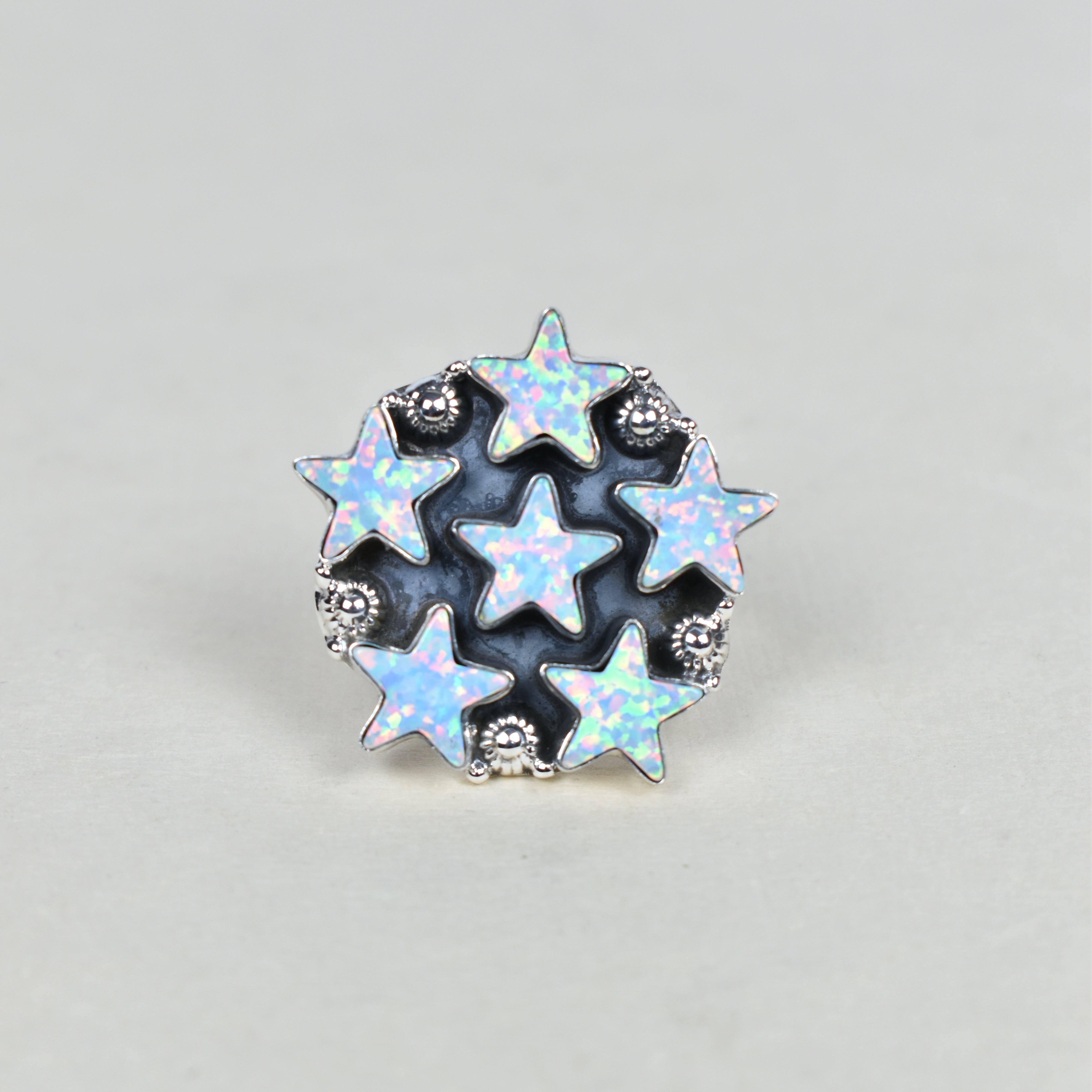 5 Star General Sterling Silver Ring-Cluster Rings-Krush Kandy, Women's Online Fashion Boutique Located in Phoenix, Arizona (Scottsdale Area)
