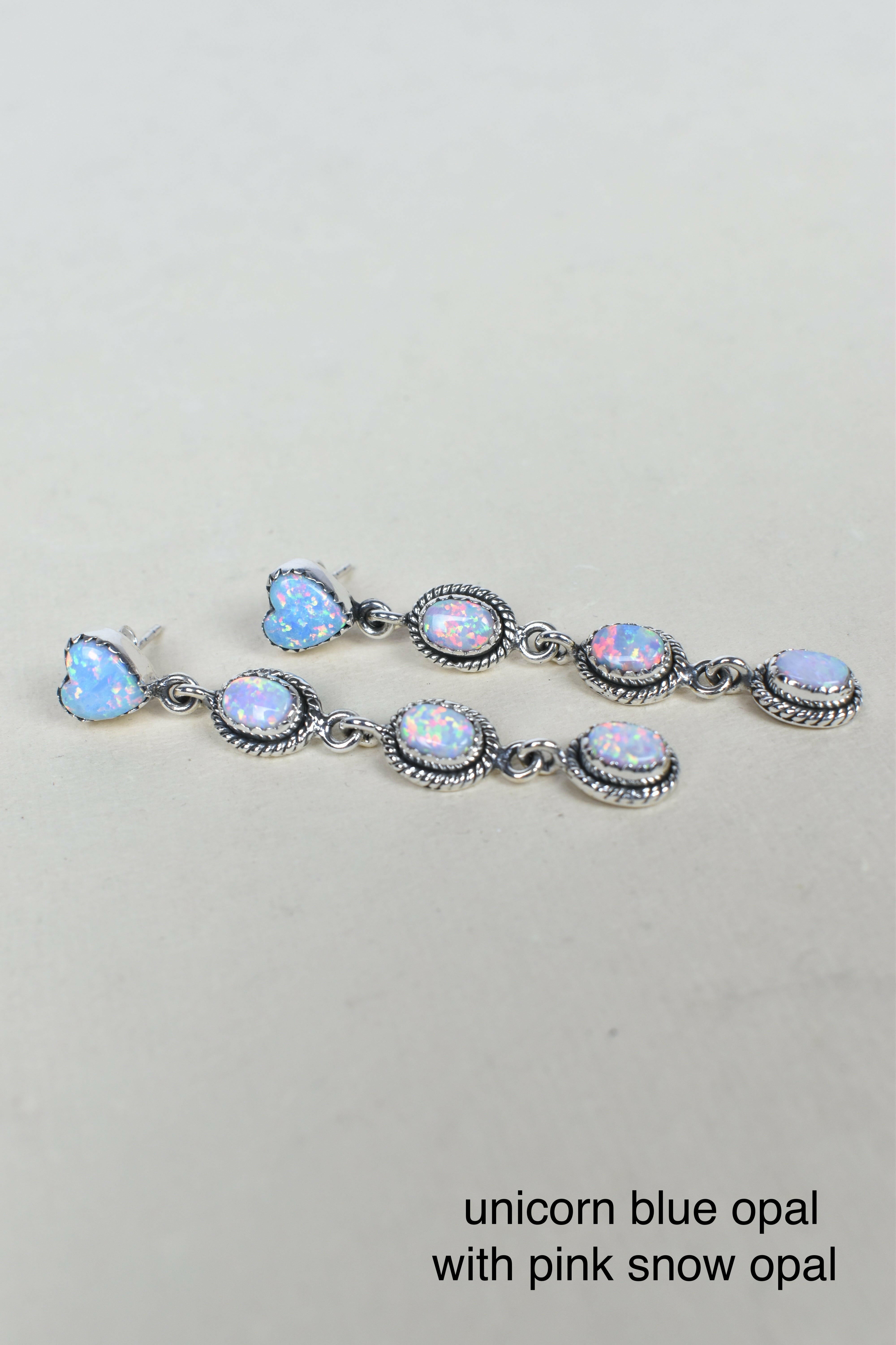 Heart And Stone Dangle Earrings-Drop Earrings-Krush Kandy, Women's Online Fashion Boutique Located in Phoenix, Arizona (Scottsdale Area)