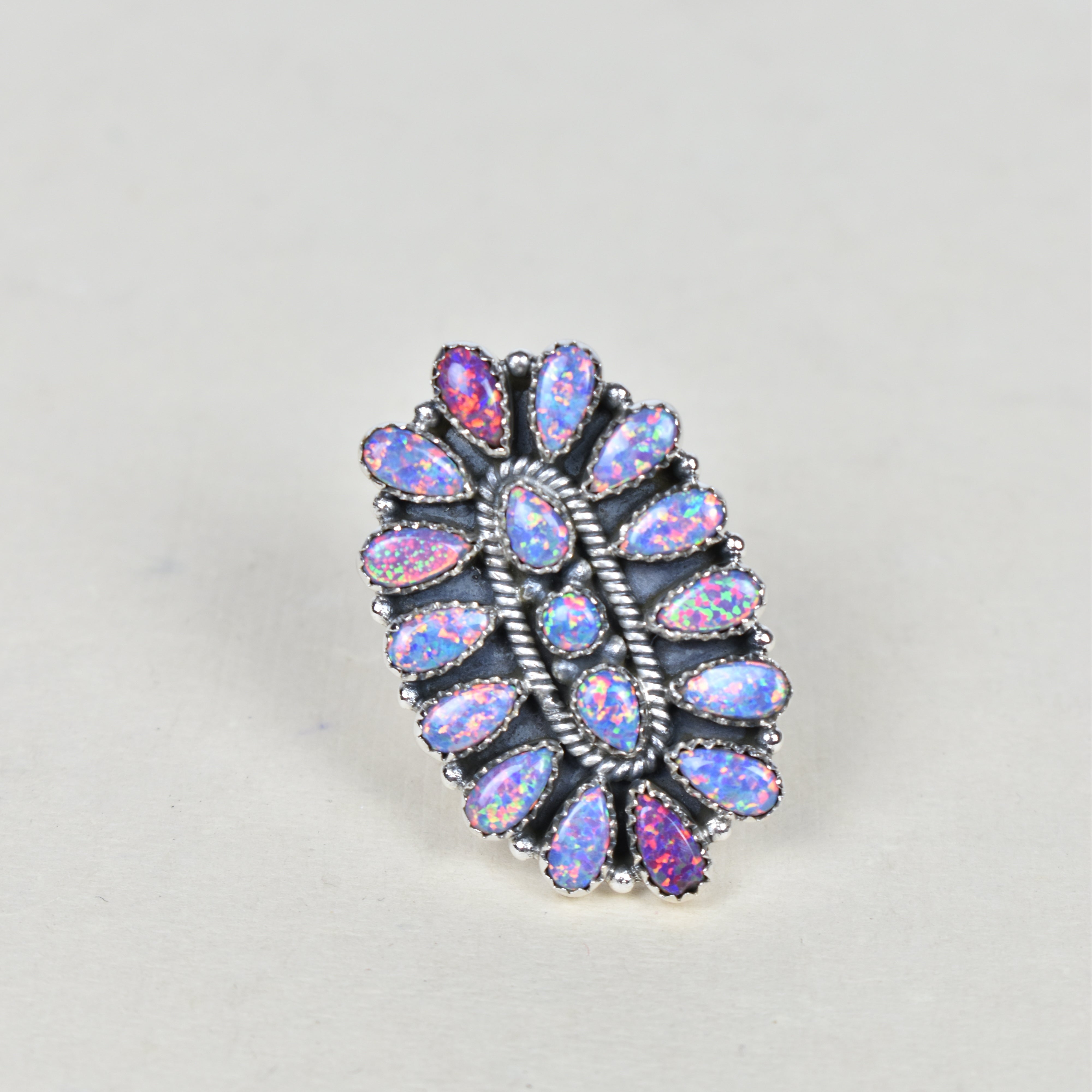 Stellar Sterling Silver Cluster Brooch Ring-Rings-Krush Kandy, Women's Online Fashion Boutique Located in Phoenix, Arizona (Scottsdale Area)