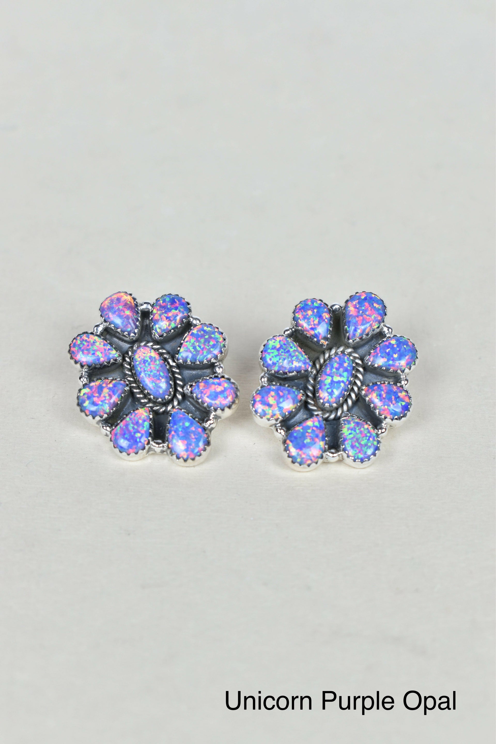 Stone Blossom Sterling Silver Earrings-Stud Earrings-Krush Kandy, Women's Online Fashion Boutique Located in Phoenix, Arizona (Scottsdale Area)