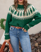 Vintage Pines Soft Knit Holiday Sweater-Sweaters-Krush Kandy, Women's Online Fashion Boutique Located in Phoenix, Arizona (Scottsdale Area)