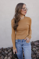 Luxe Ribbed Crew Sweater-Tops-Krush Kandy, Women's Online Fashion Boutique Located in Phoenix, Arizona (Scottsdale Area)