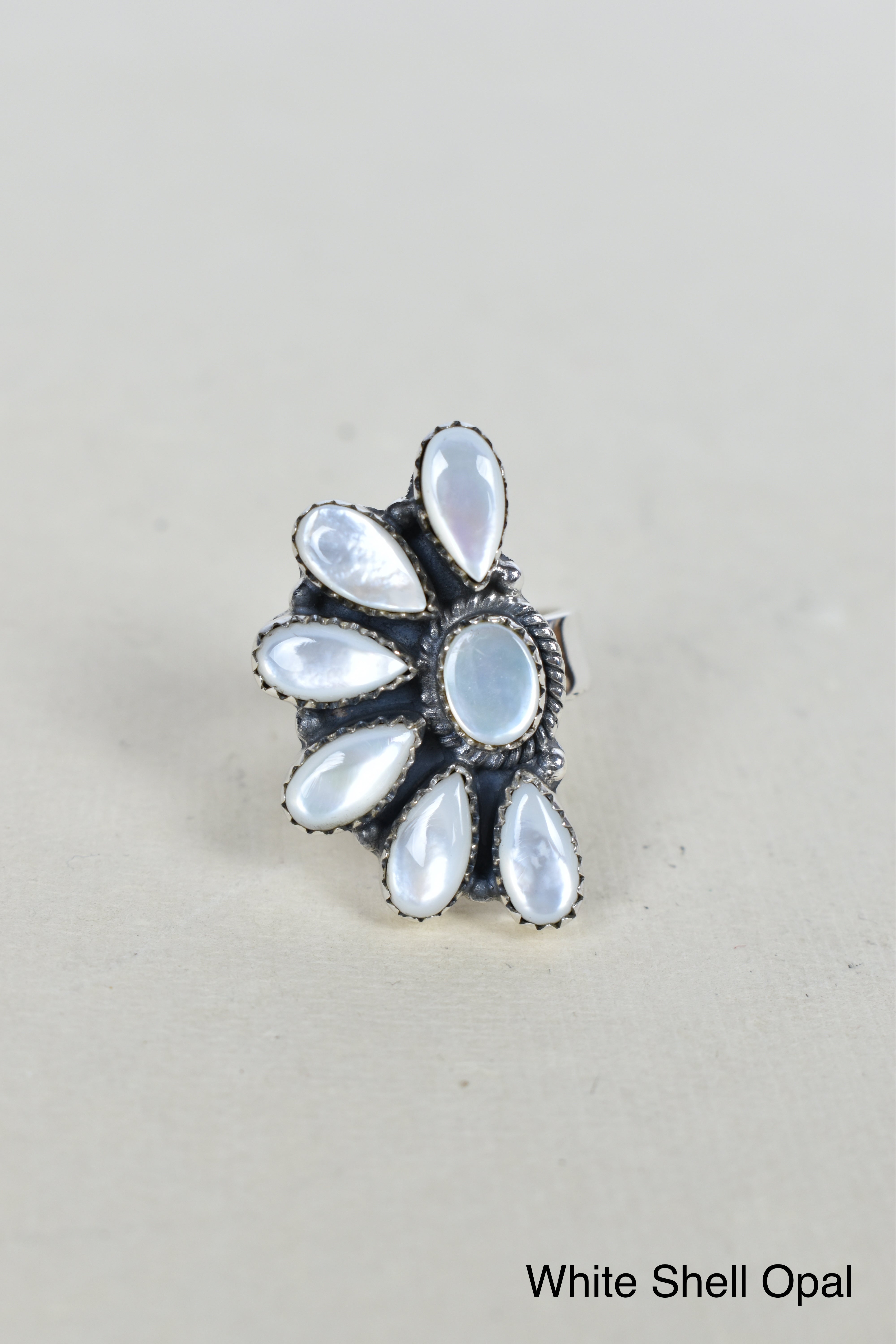 Lazy Daisy Sterling Jeweled Half Ring-Rings-Krush Kandy, Women's Online Fashion Boutique Located in Phoenix, Arizona (Scottsdale Area)