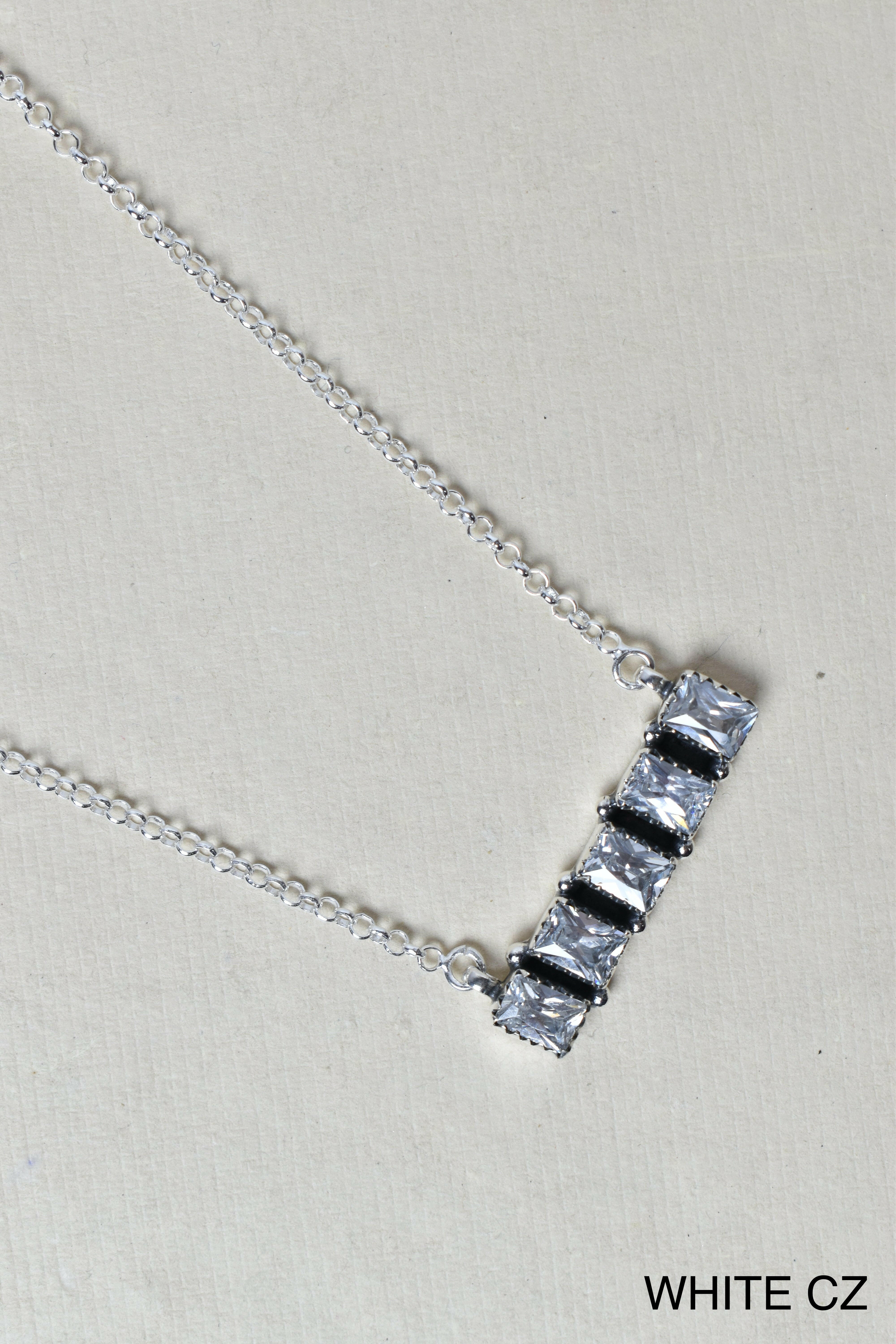 Quintabulous Sterling Silver Necklace-Bar Necklaces-Krush Kandy, Women's Online Fashion Boutique Located in Phoenix, Arizona (Scottsdale Area)