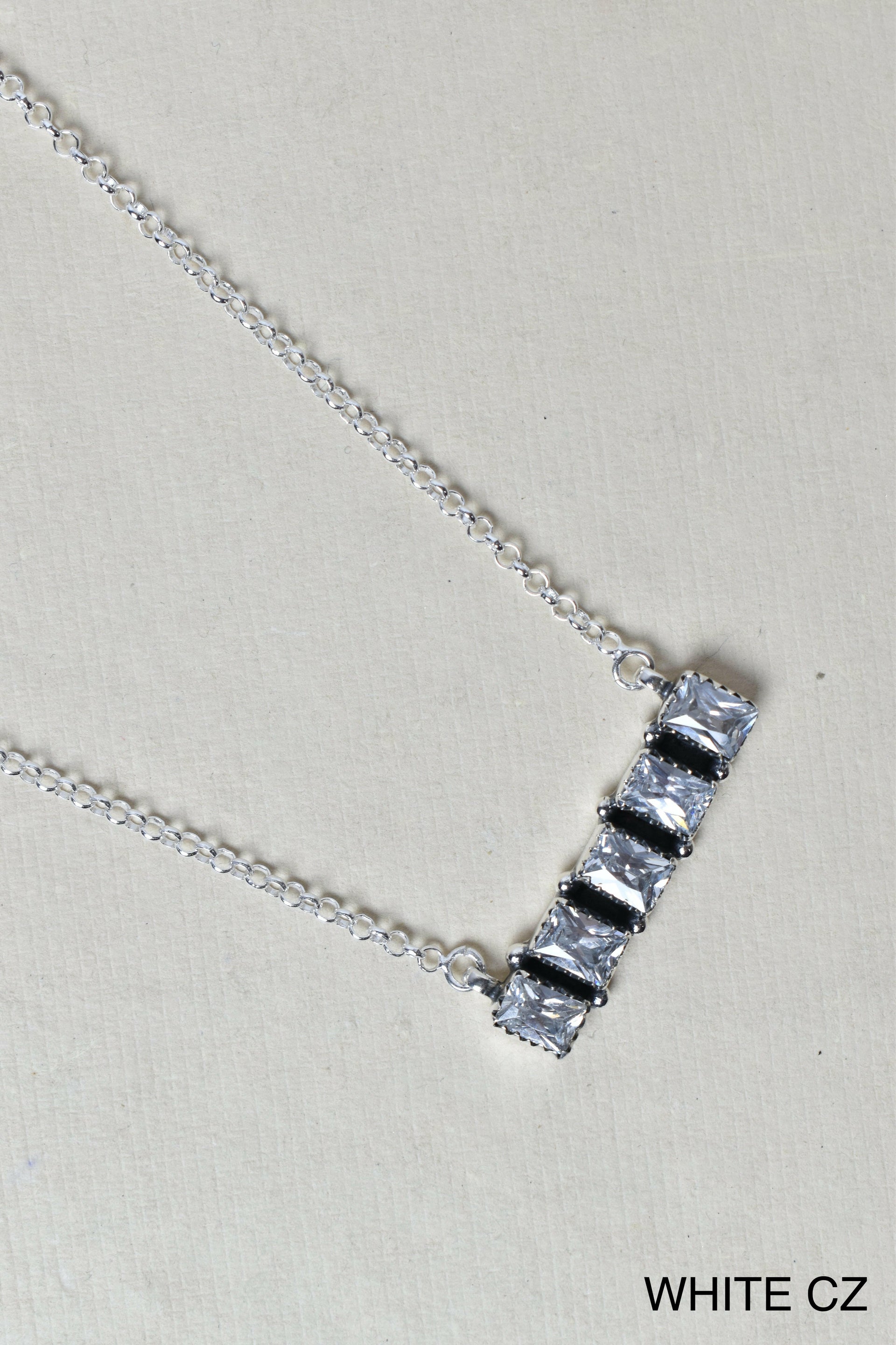 Quintabulous Sterling Silver Necklace-Bar Necklaces-Krush Kandy, Women's Online Fashion Boutique Located in Phoenix, Arizona (Scottsdale Area)