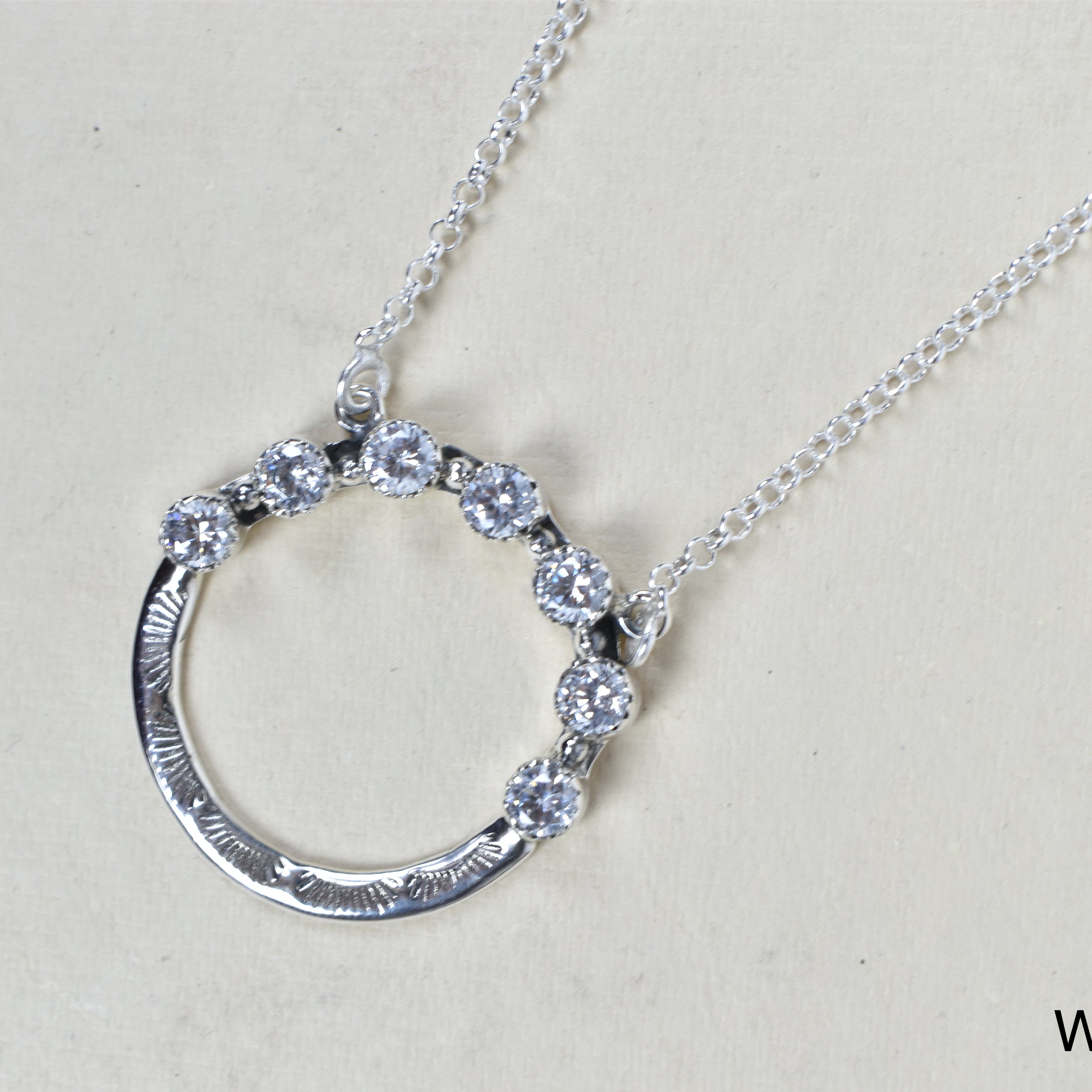 Luna's Crescent Gemstone Necklace-Necklaces-Krush Kandy, Women's Online Fashion Boutique Located in Phoenix, Arizona (Scottsdale Area)