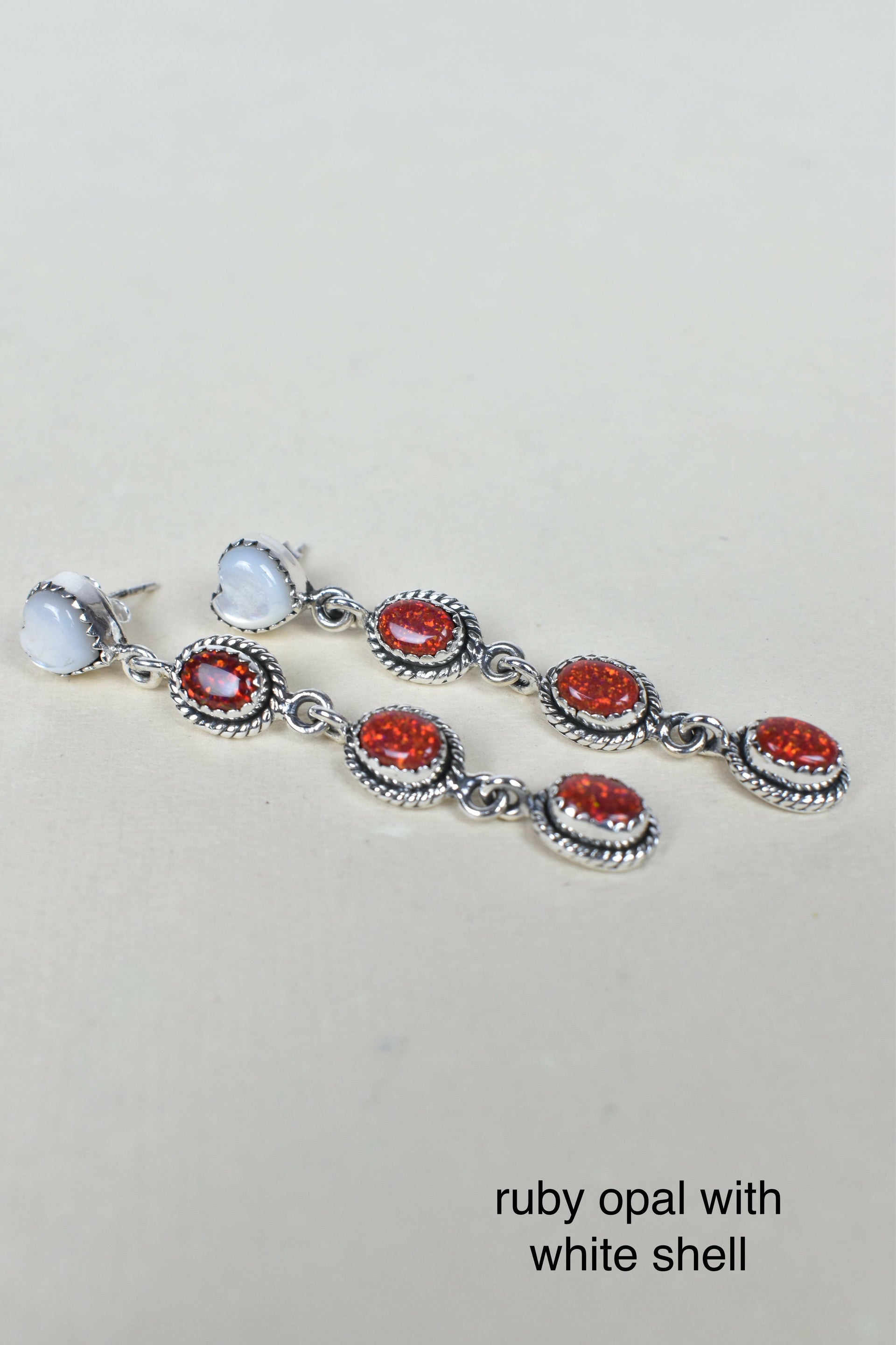 Heart And Stone Dangle Earrings-Drop Earrings-Krush Kandy, Women's Online Fashion Boutique Located in Phoenix, Arizona (Scottsdale Area)