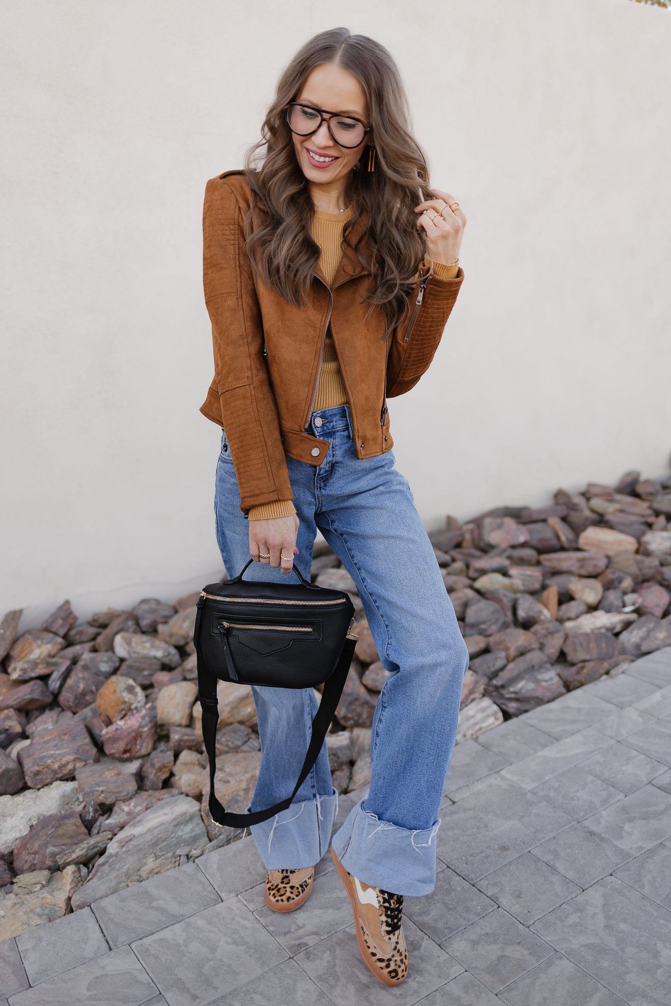 KANCAN Wide Leg Rolled Cuff Denim Jean-Jeans-Krush Kandy, Women's Online Fashion Boutique Located in Phoenix, Arizona (Scottsdale Area)