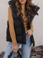 Chic Luxe Hooded Puffer Vest-Vests-Krush Kandy, Women's Online Fashion Boutique Located in Phoenix, Arizona (Scottsdale Area)