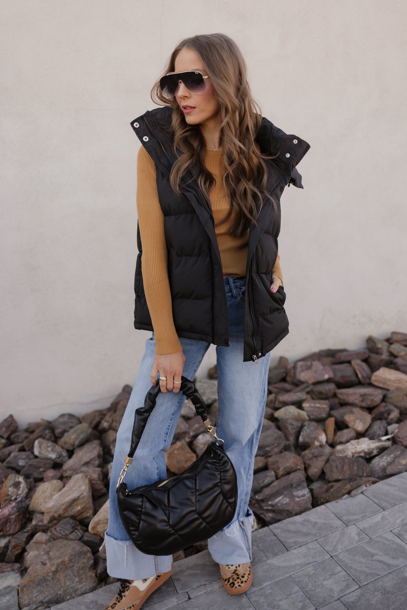 KANCAN Wide Leg Rolled Cuff Denim Jean-Jeans-Krush Kandy, Women's Online Fashion Boutique Located in Phoenix, Arizona (Scottsdale Area)