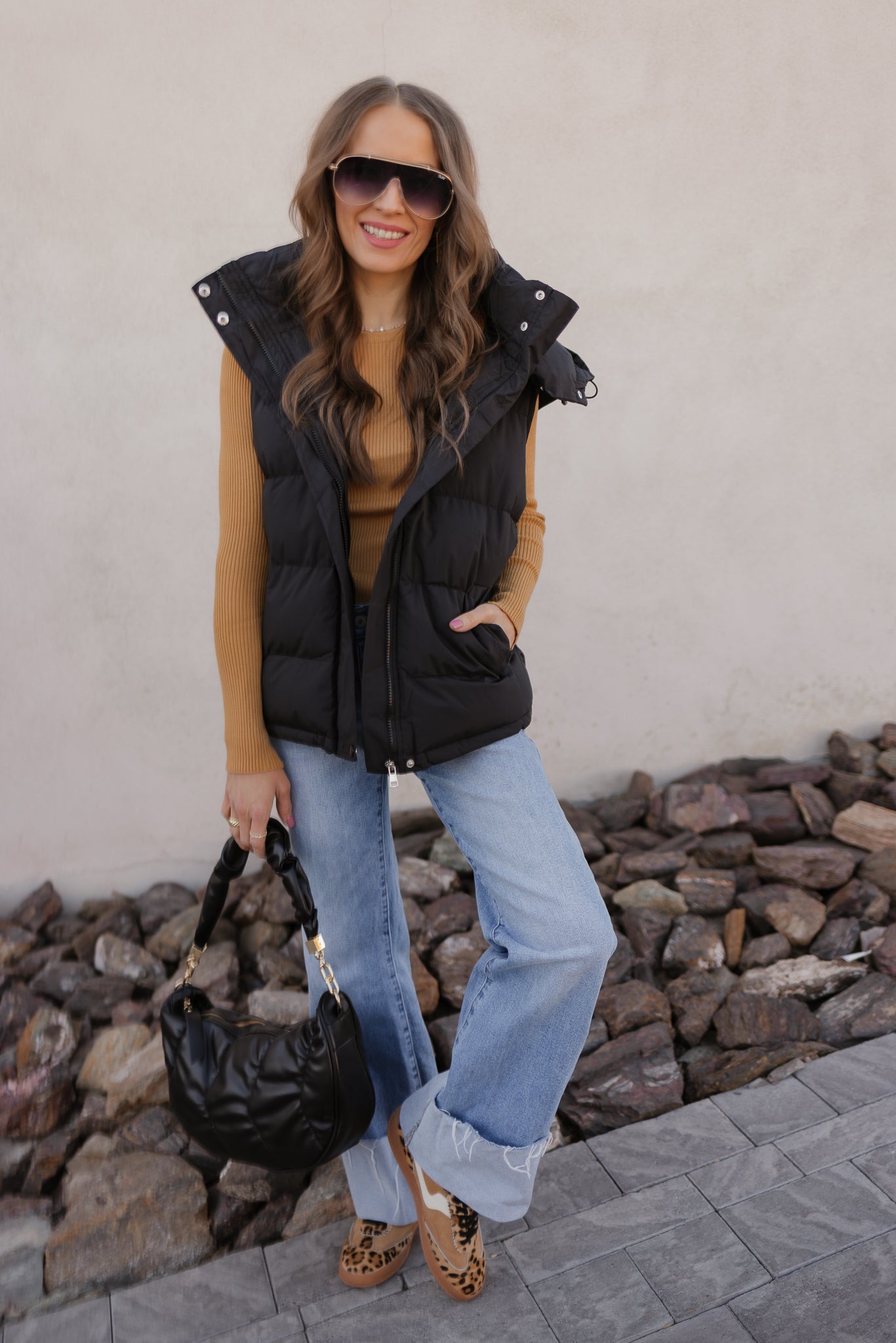 KANCAN Wide Leg Rolled Cuff Denim Jean-Jeans-Krush Kandy, Women's Online Fashion Boutique Located in Phoenix, Arizona (Scottsdale Area)