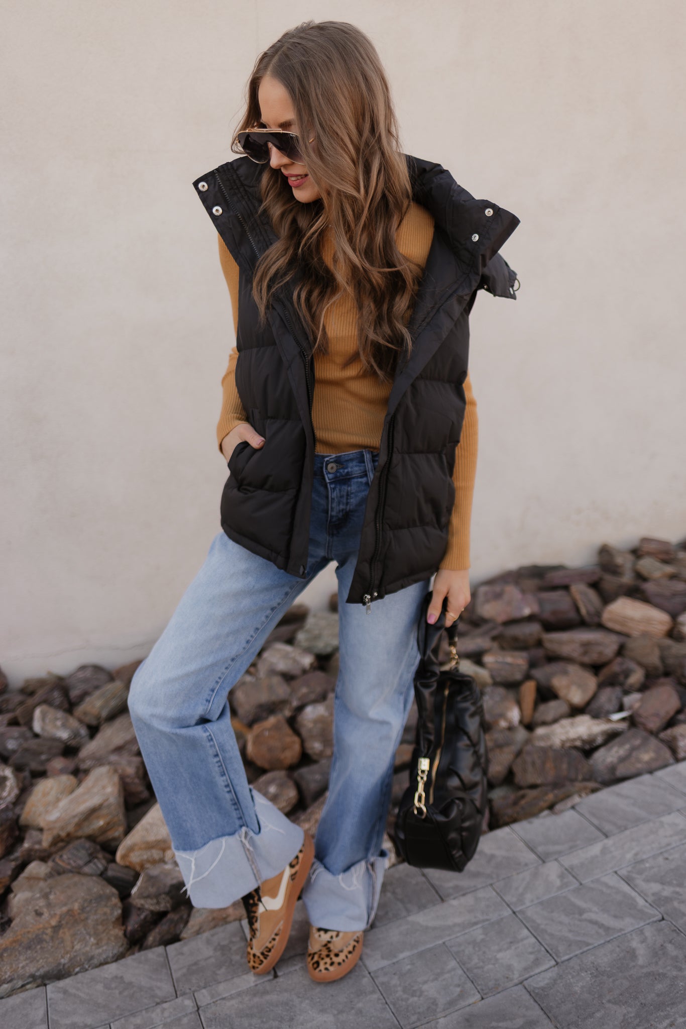 KANCAN Wide Leg Rolled Cuff Denim Jean-Jeans-Krush Kandy, Women's Online Fashion Boutique Located in Phoenix, Arizona (Scottsdale Area)