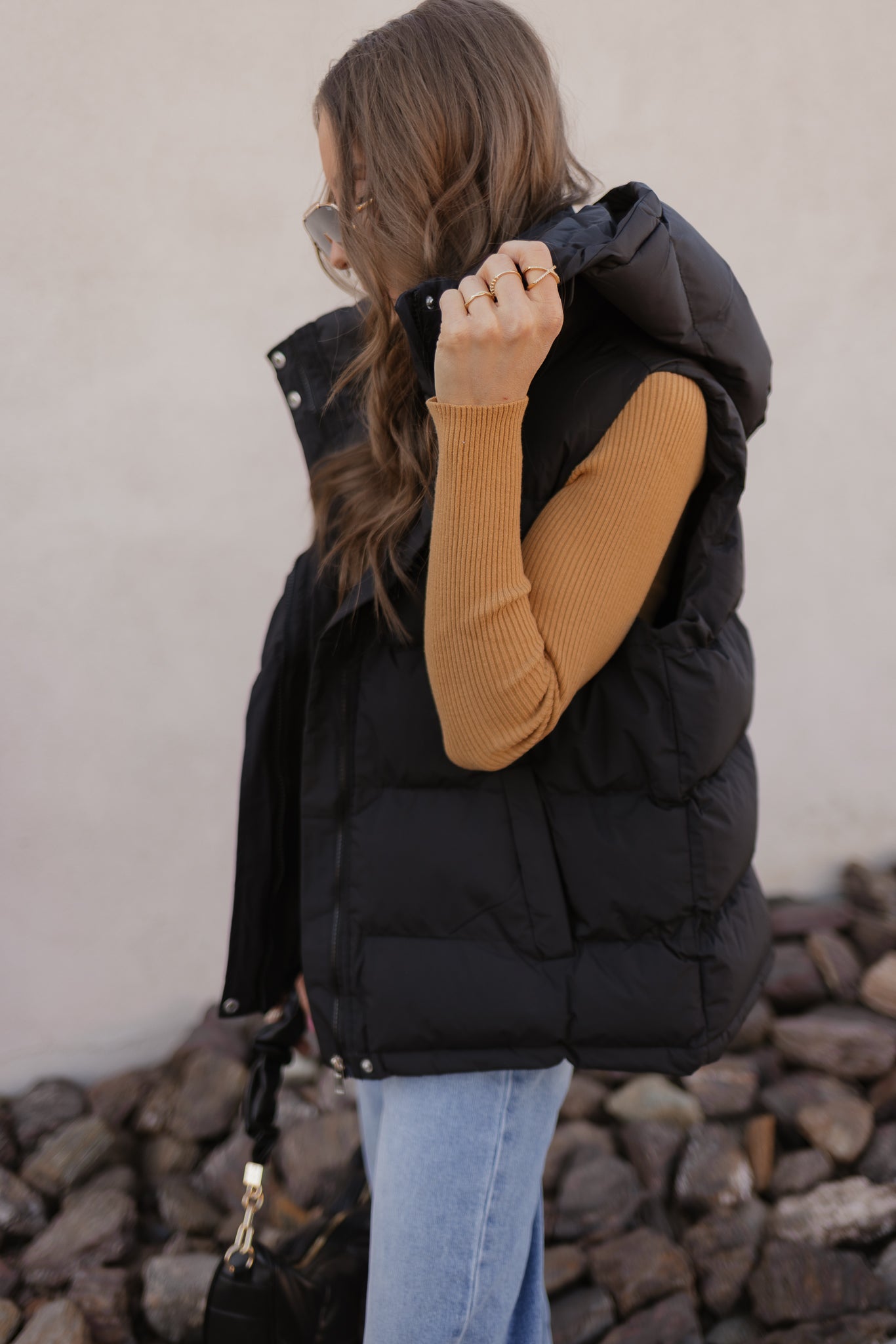 Chic Luxe Hooded Puffer Vest-Vests-Krush Kandy, Women's Online Fashion Boutique Located in Phoenix, Arizona (Scottsdale Area)