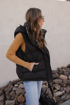 Chic Luxe Hooded Puffer Vest-Vests-Krush Kandy, Women's Online Fashion Boutique Located in Phoenix, Arizona (Scottsdale Area)