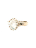 Krush Exclusive: Wide Band Solitaire Moonstone Ring-Band Rings-Krush Kandy, Women's Online Fashion Boutique Located in Phoenix, Arizona (Scottsdale Area)