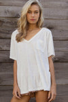 POL Take The Chance Relaxed Fit V-Neck Tee | 8 Colors-Short Sleeve Tops-Krush Kandy, Women's Online Fashion Boutique Located in Phoenix, Arizona (Scottsdale Area)