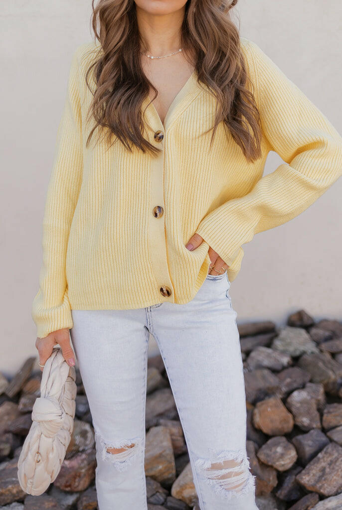 Sunlit Dreams Ribbed Cardigan-Sweaters-Krush Kandy, Women's Online Fashion Boutique Located in Phoenix, Arizona (Scottsdale Area)