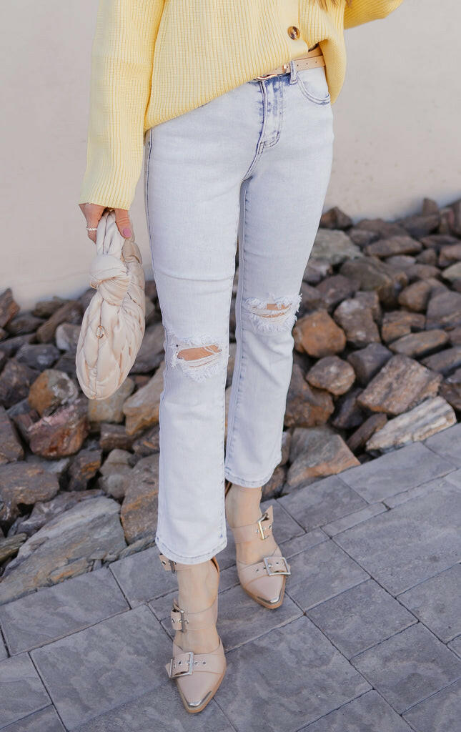 Kancan Cloudline Distressed Slim Flare Jeans-Jeans-Krush Kandy, Women's Online Fashion Boutique Located in Phoenix, Arizona (Scottsdale Area)