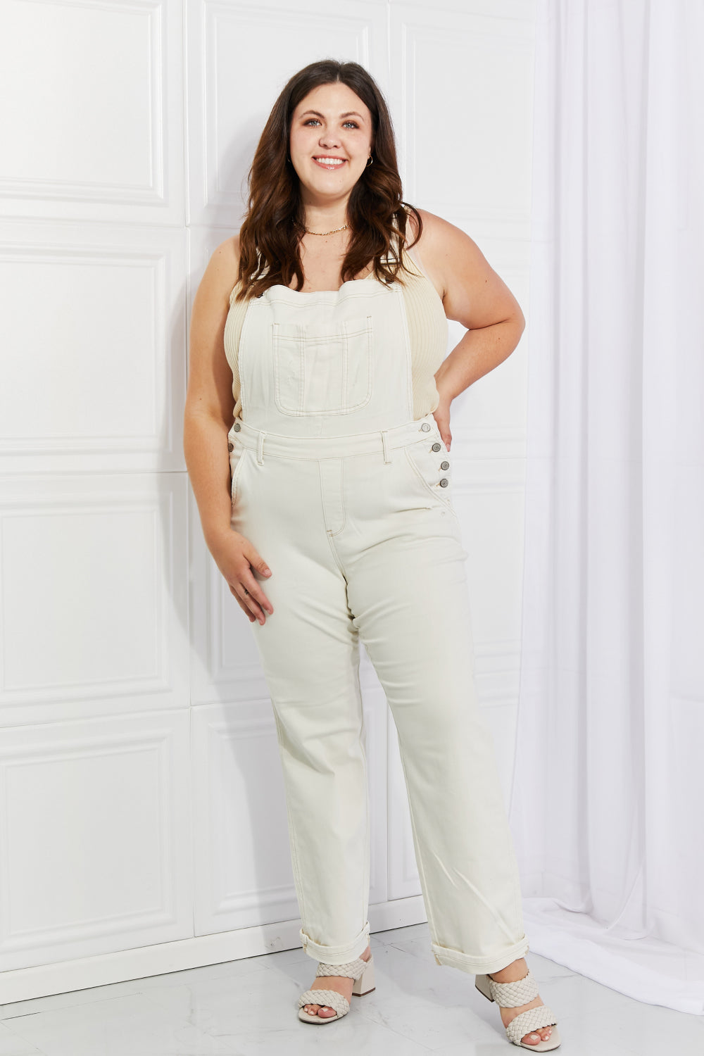 Judy Blue Full Size Taylor High Waist Overalls-Overalls-Krush Kandy, Women's Online Fashion Boutique Located in Phoenix, Arizona (Scottsdale Area)