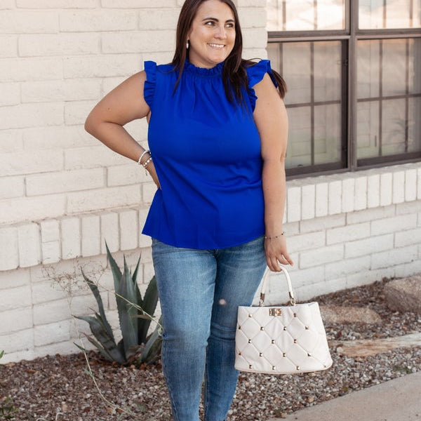 The Go To Gorgeous Ruffle Sleeve Top | 5 Colors, S-XL-Short Sleeve Tops-Krush Kandy, Women's Online Fashion Boutique Located in Phoenix, Arizona (Scottsdale Area)