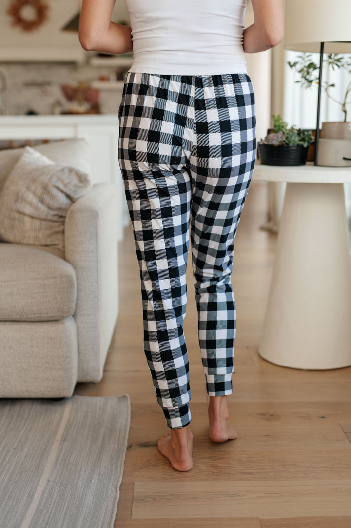 Your New Favorite Joggers in Black and White Check-Joggers-Krush Kandy, Women's Online Fashion Boutique Located in Phoenix, Arizona (Scottsdale Area)