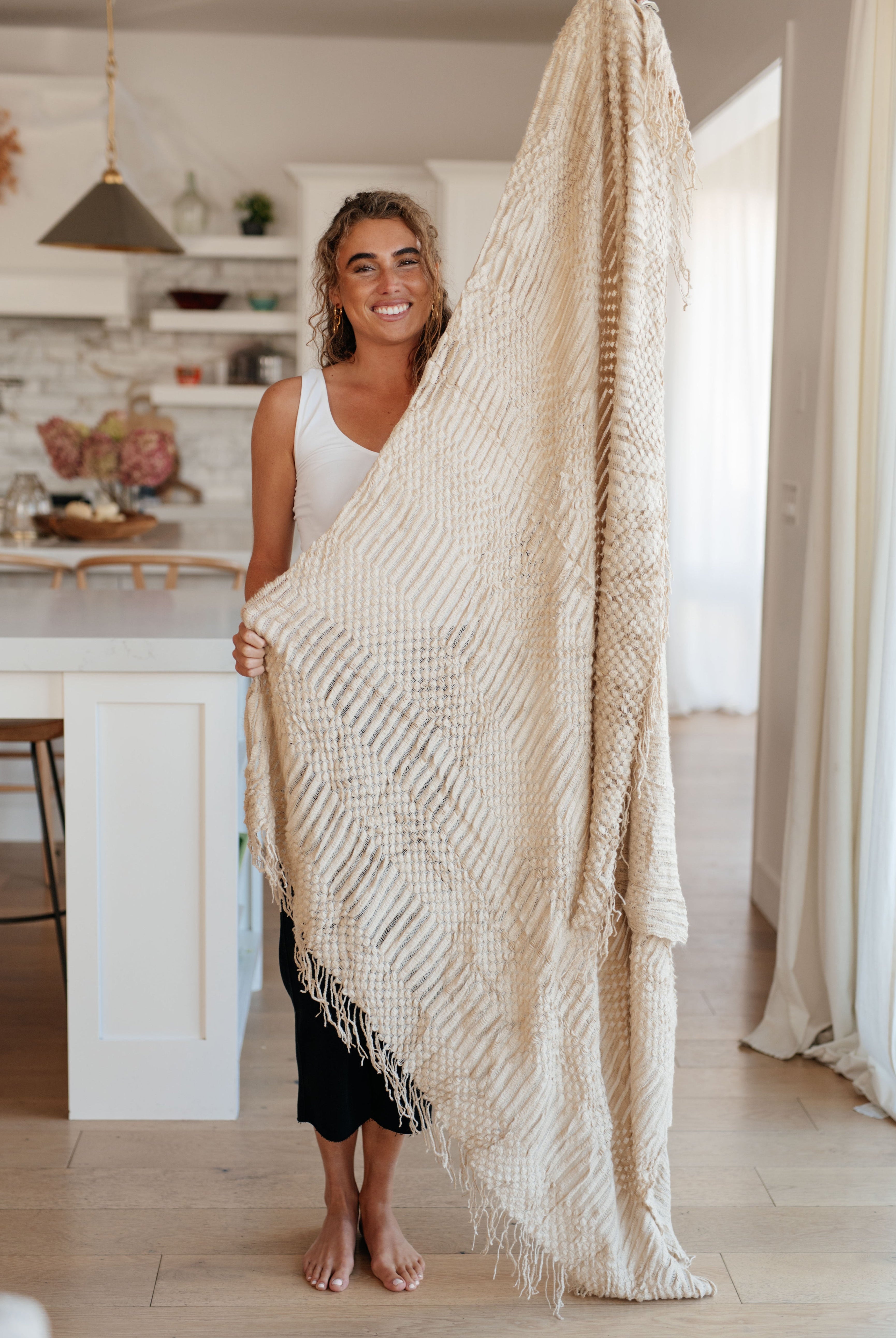 Graham Blanket Single Cuddle Size in Beige-Blankets-Krush Kandy, Women's Online Fashion Boutique Located in Phoenix, Arizona (Scottsdale Area)