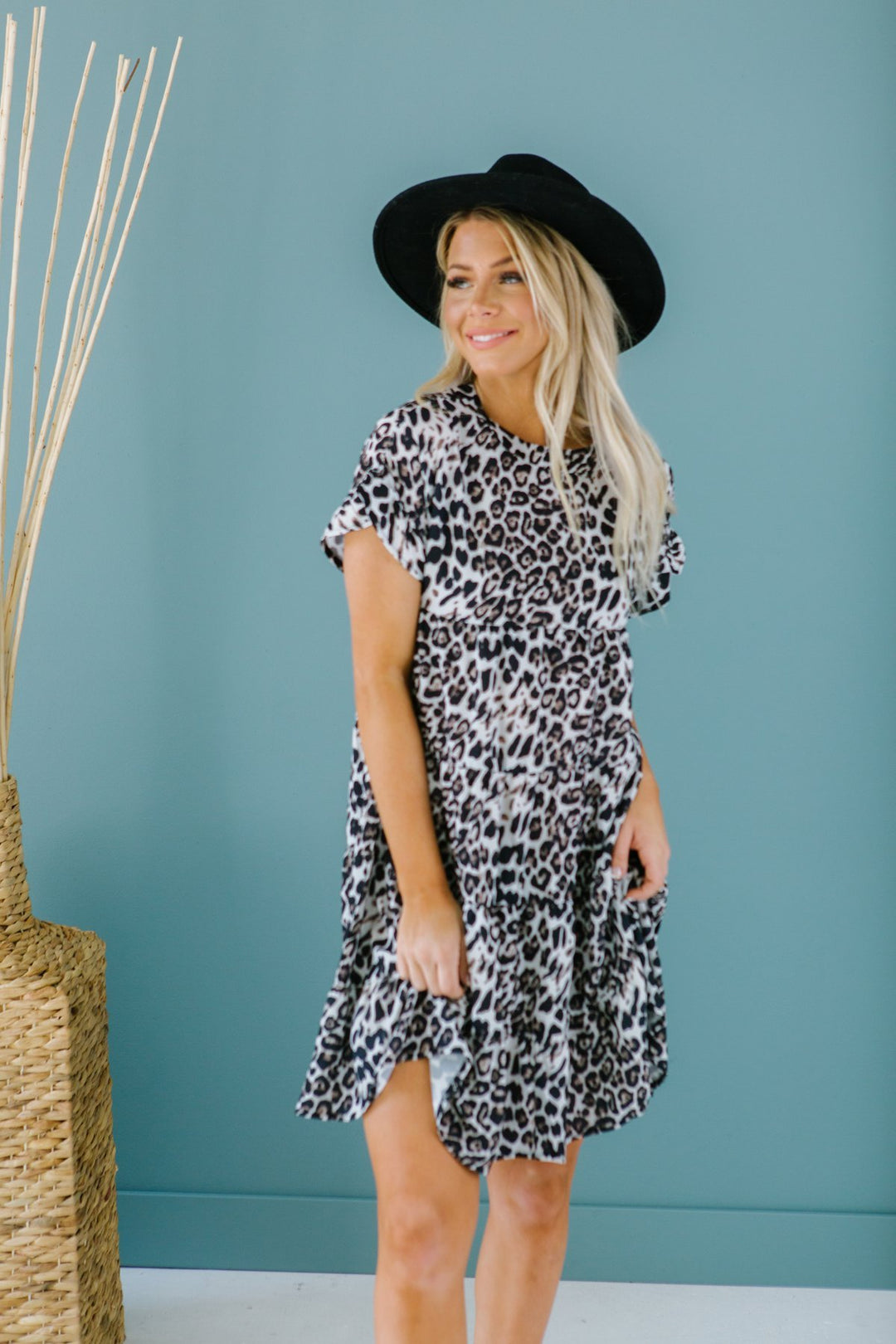 Leopard Babydoll Dress-Dresses-Krush Kandy, Women's Online Fashion Boutique Located in Phoenix, Arizona (Scottsdale Area)