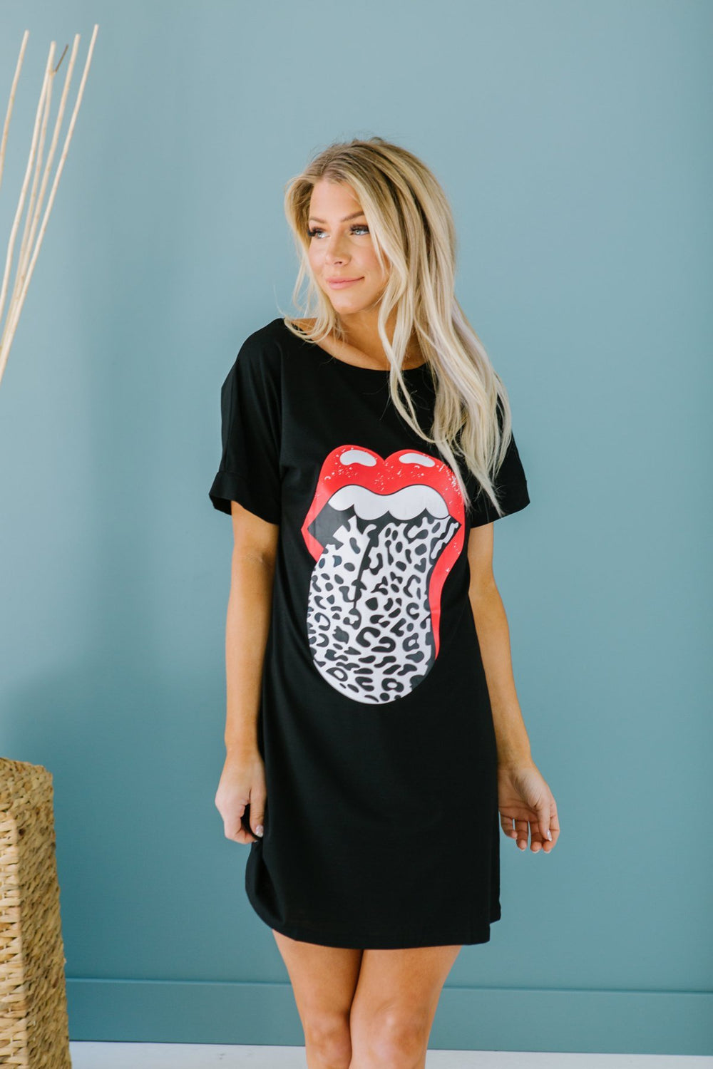 Screen Print Tee Dress | S-XL-Dresses-Krush Kandy, Women's Online Fashion Boutique Located in Phoenix, Arizona (Scottsdale Area)