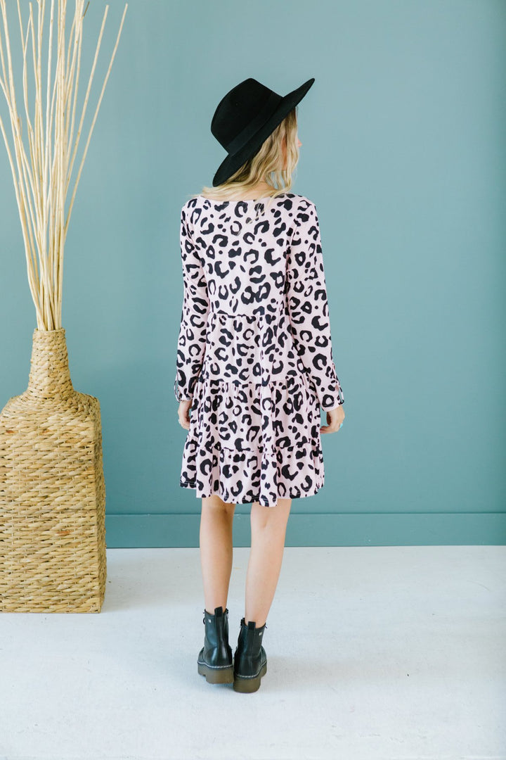 Animal Print Ruffle Dress-Dresses-Krush Kandy, Women's Online Fashion Boutique Located in Phoenix, Arizona (Scottsdale Area)