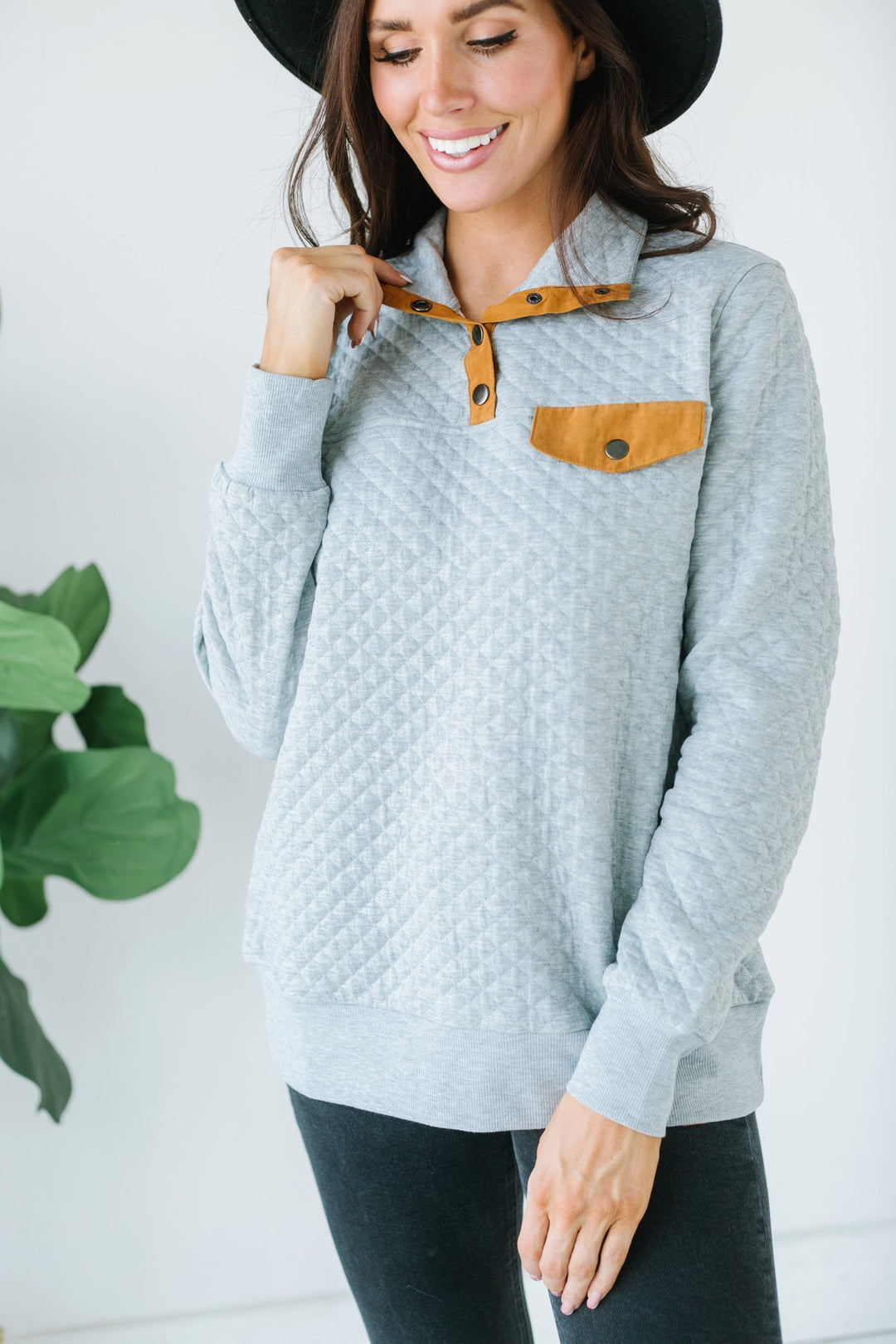 Quilted Outdoor Pullover-Pullovers-Krush Kandy, Women's Online Fashion Boutique Located in Phoenix, Arizona (Scottsdale Area)