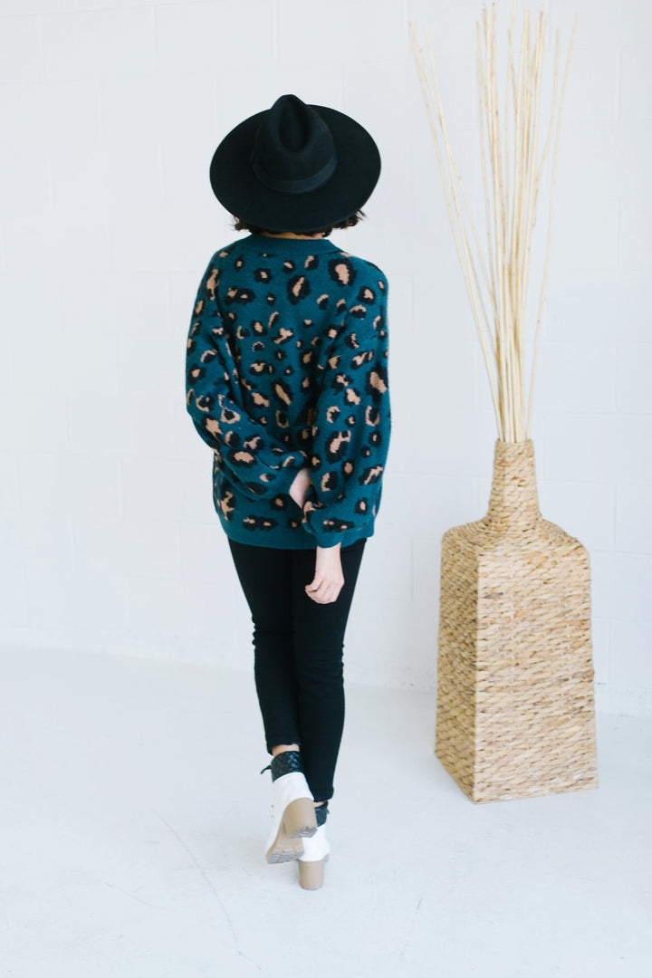 Lux Animal Print Sweater-Sweaters-Krush Kandy, Women's Online Fashion Boutique Located in Phoenix, Arizona (Scottsdale Area)