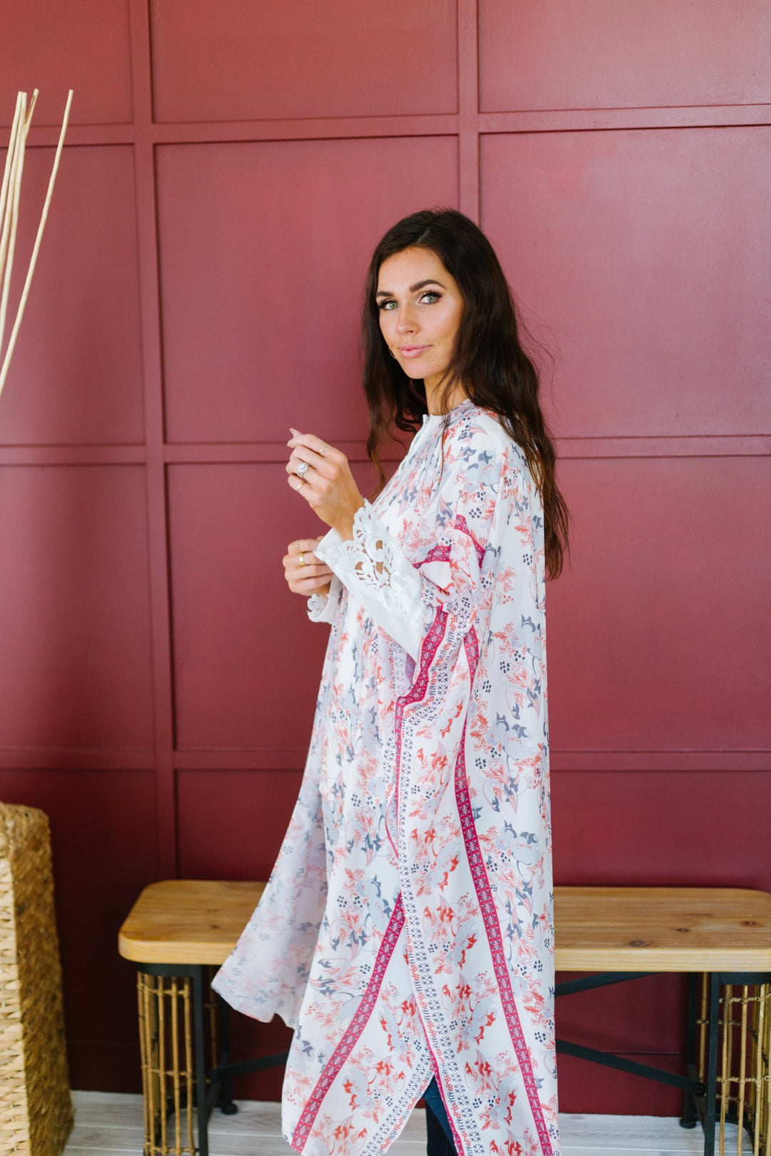 Floral Kimono-Kimonos-Krush Kandy, Women's Online Fashion Boutique Located in Phoenix, Arizona (Scottsdale Area)