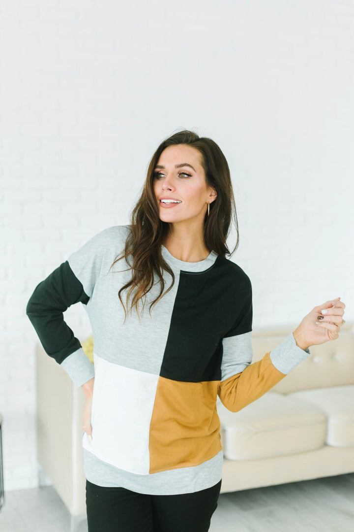 Winter Contrast Pullover-Sweaters-Krush Kandy, Women's Online Fashion Boutique Located in Phoenix, Arizona (Scottsdale Area)