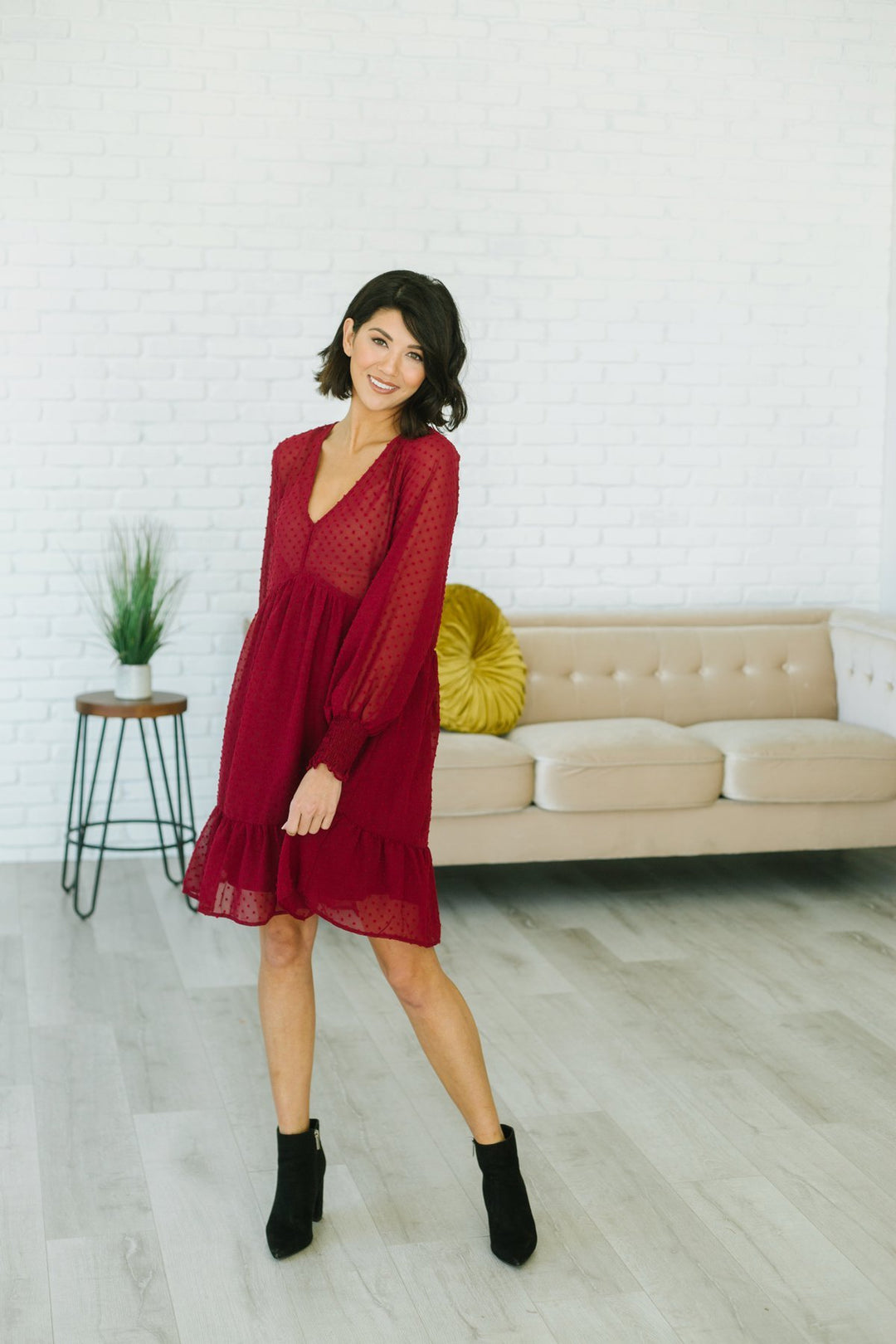 Swiss Dot Babydoll Dress-Dresses-Krush Kandy, Women's Online Fashion Boutique Located in Phoenix, Arizona (Scottsdale Area)