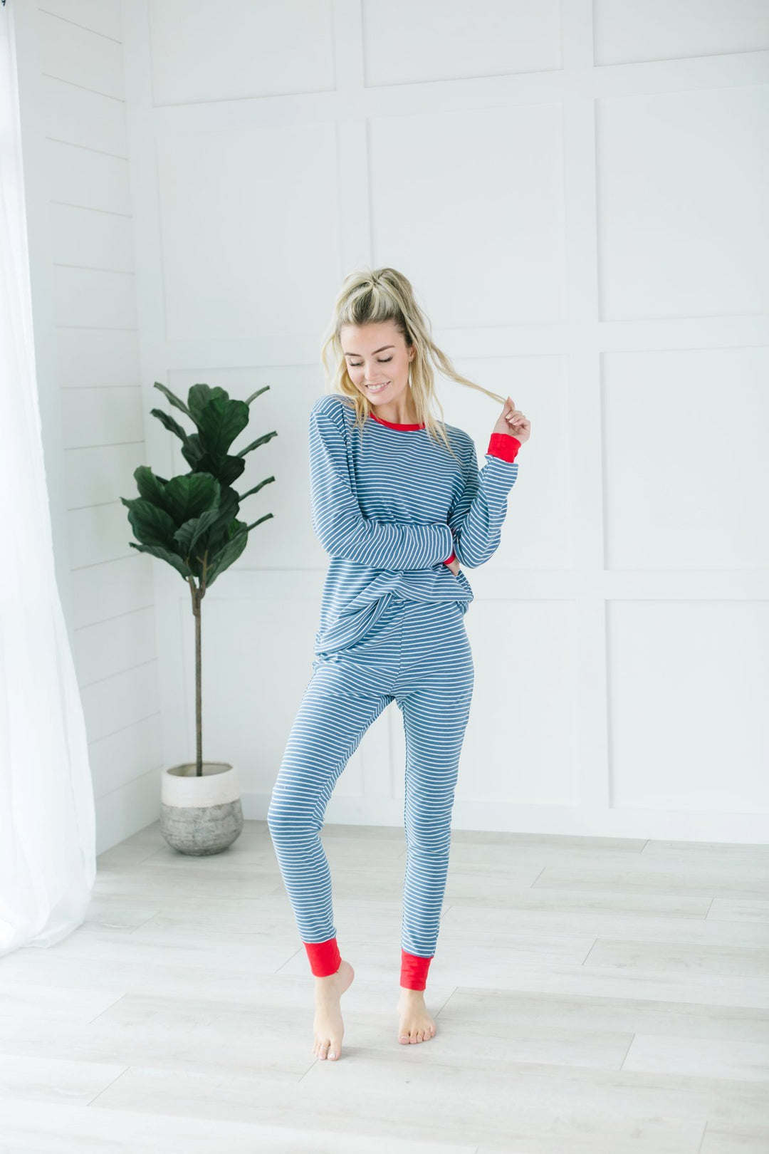 Striped Color block Pajamas-Loungewear-Krush Kandy, Women's Online Fashion Boutique Located in Phoenix, Arizona (Scottsdale Area)
