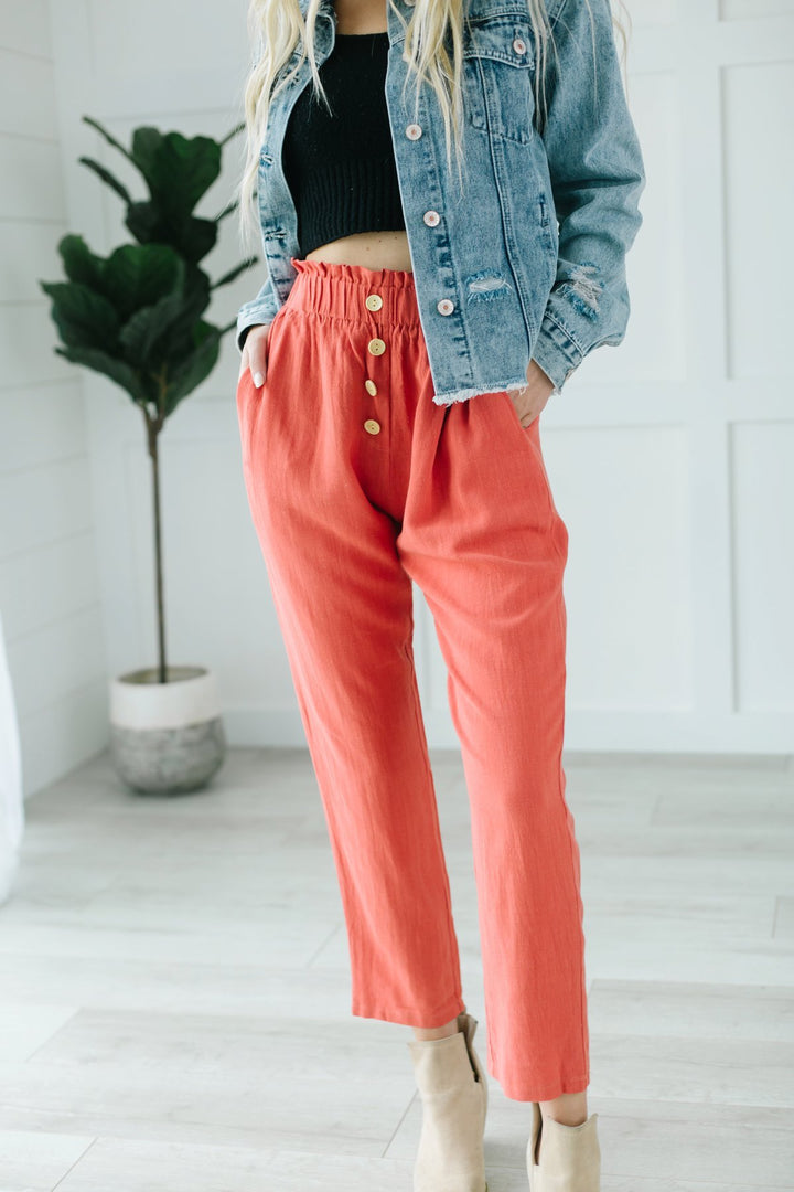 Seaside Linen Button Pants-Pants-Krush Kandy, Women's Online Fashion Boutique Located in Phoenix, Arizona (Scottsdale Area)