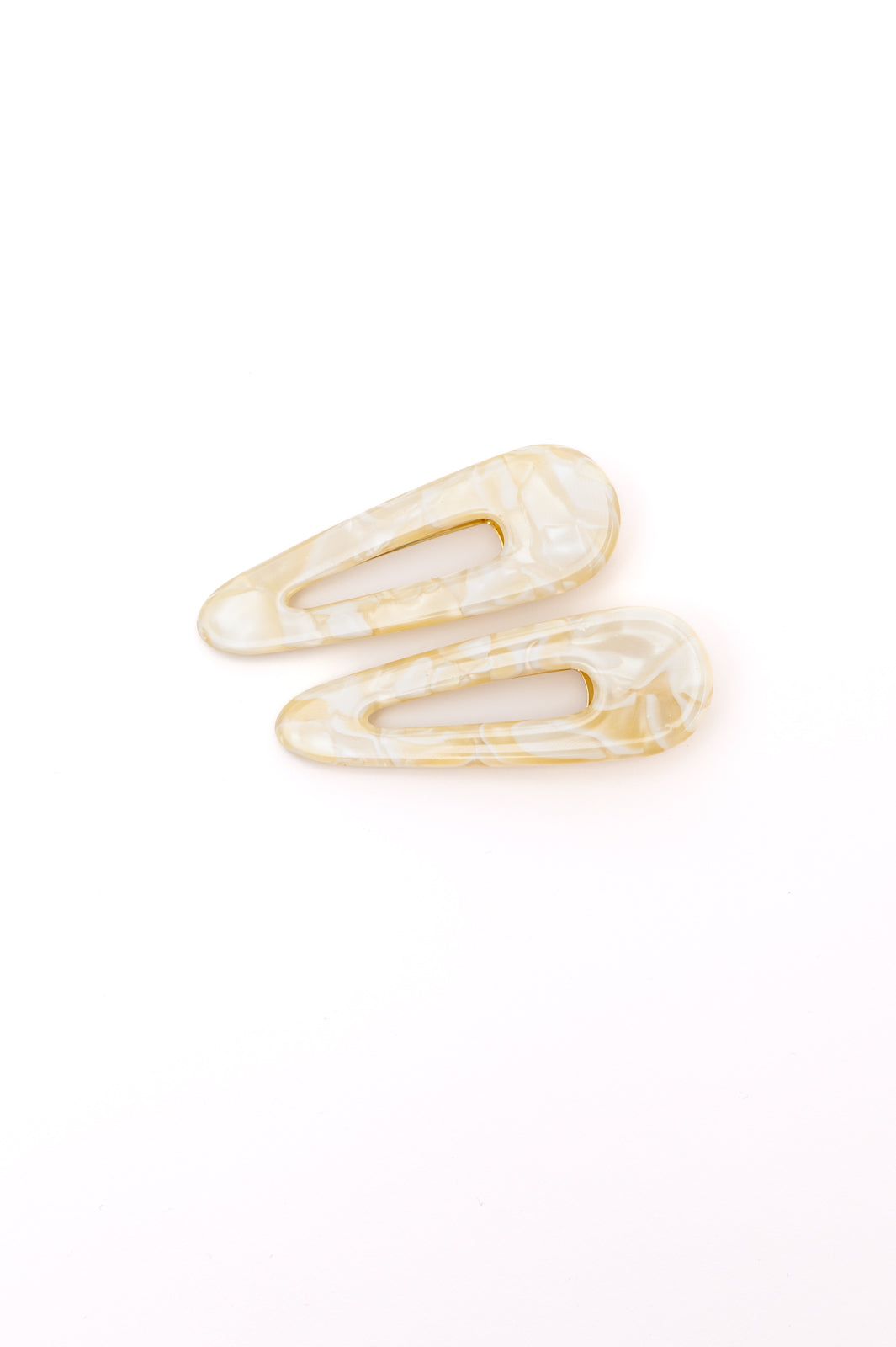 2 Pack Teardrop Hair Clip in Gold Shell-Hair Accessories-Krush Kandy, Women's Online Fashion Boutique Located in Phoenix, Arizona (Scottsdale Area)