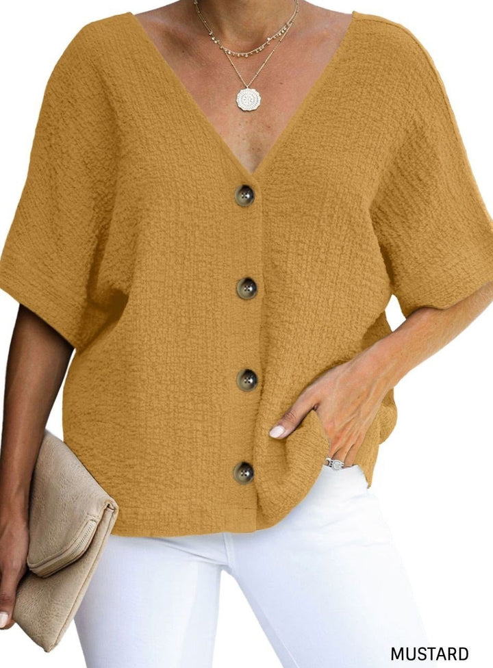 Favorite Button Tunic-Tops-Krush Kandy, Women's Online Fashion Boutique Located in Phoenix, Arizona (Scottsdale Area)