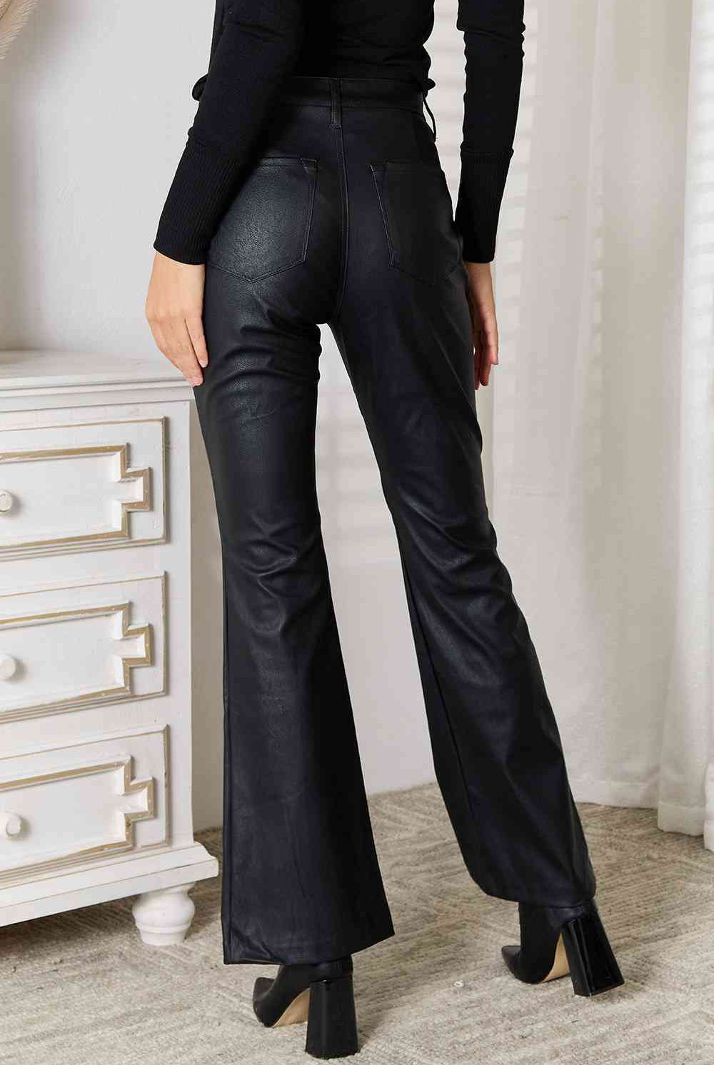 Kancan Slit Flare Leg Pants-Jeans-Krush Kandy, Women's Online Fashion Boutique Located in Phoenix, Arizona (Scottsdale Area)
