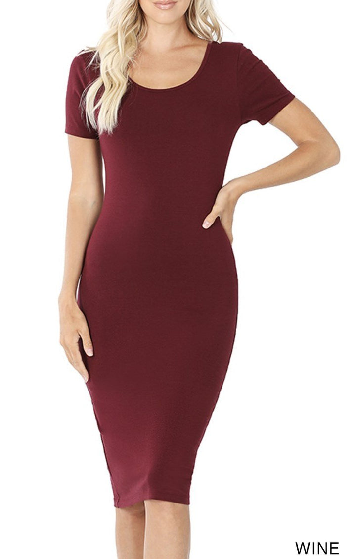 Essential BodyCon Tee Dress-Dresses-Krush Kandy, Women's Online Fashion Boutique Located in Phoenix, Arizona (Scottsdale Area)
