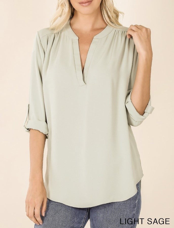 The Perfect Spring Blouse | S-XL, 10 Colors!-Short Sleeve Tops-Krush Kandy, Women's Online Fashion Boutique Located in Phoenix, Arizona (Scottsdale Area)