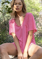 POL Take The Chance Relaxed Fit V-Neck Tee | 8 Colors-Short Sleeve Tops-Krush Kandy, Women's Online Fashion Boutique Located in Phoenix, Arizona (Scottsdale Area)