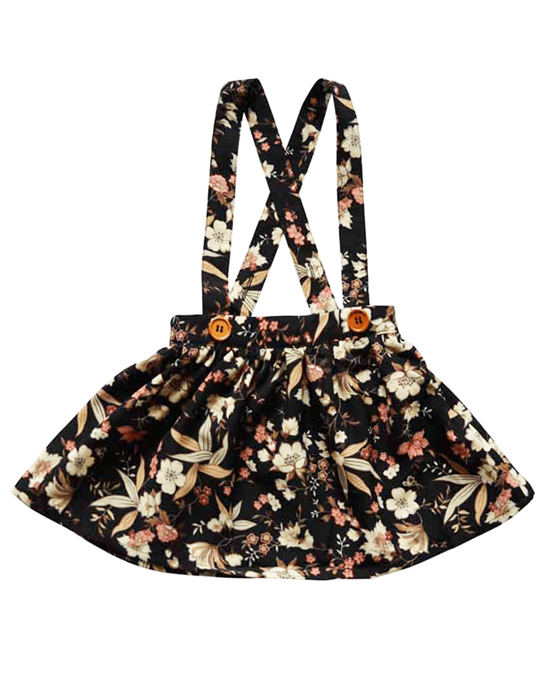 Daphne Suspender Skirt - Black Floral: 3-6months / Child-Kids-Krush Kandy, Women's Online Fashion Boutique Located in Phoenix, Arizona (Scottsdale Area)