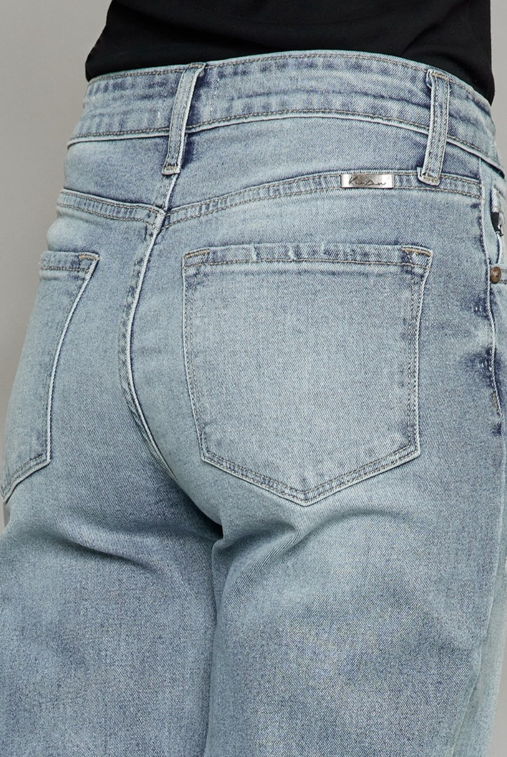 Kancan High Waist Raw Hem Cropped Wide Leg Jeans-Krush Kandy, Women's Online Fashion Boutique Located in Phoenix, Arizona (Scottsdale Area)